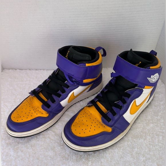 Nike Jordan High FlyEase Lakers Concord Purple/Gold/White Men's